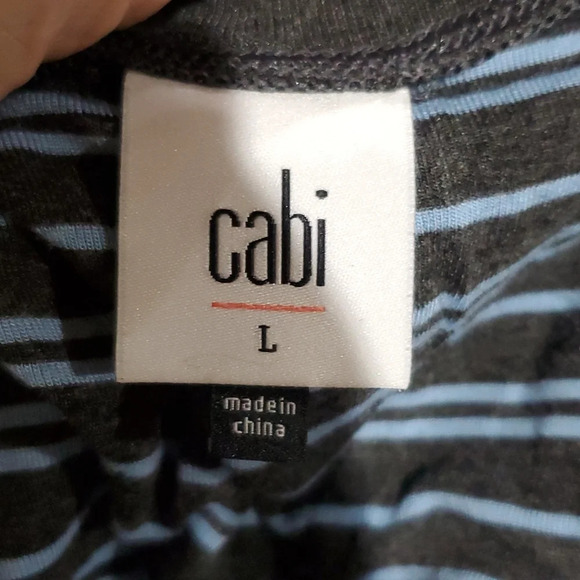 Cabi stretch asymmetric striped t-shirt sleeveless maxi dress - Picture 6 of 7